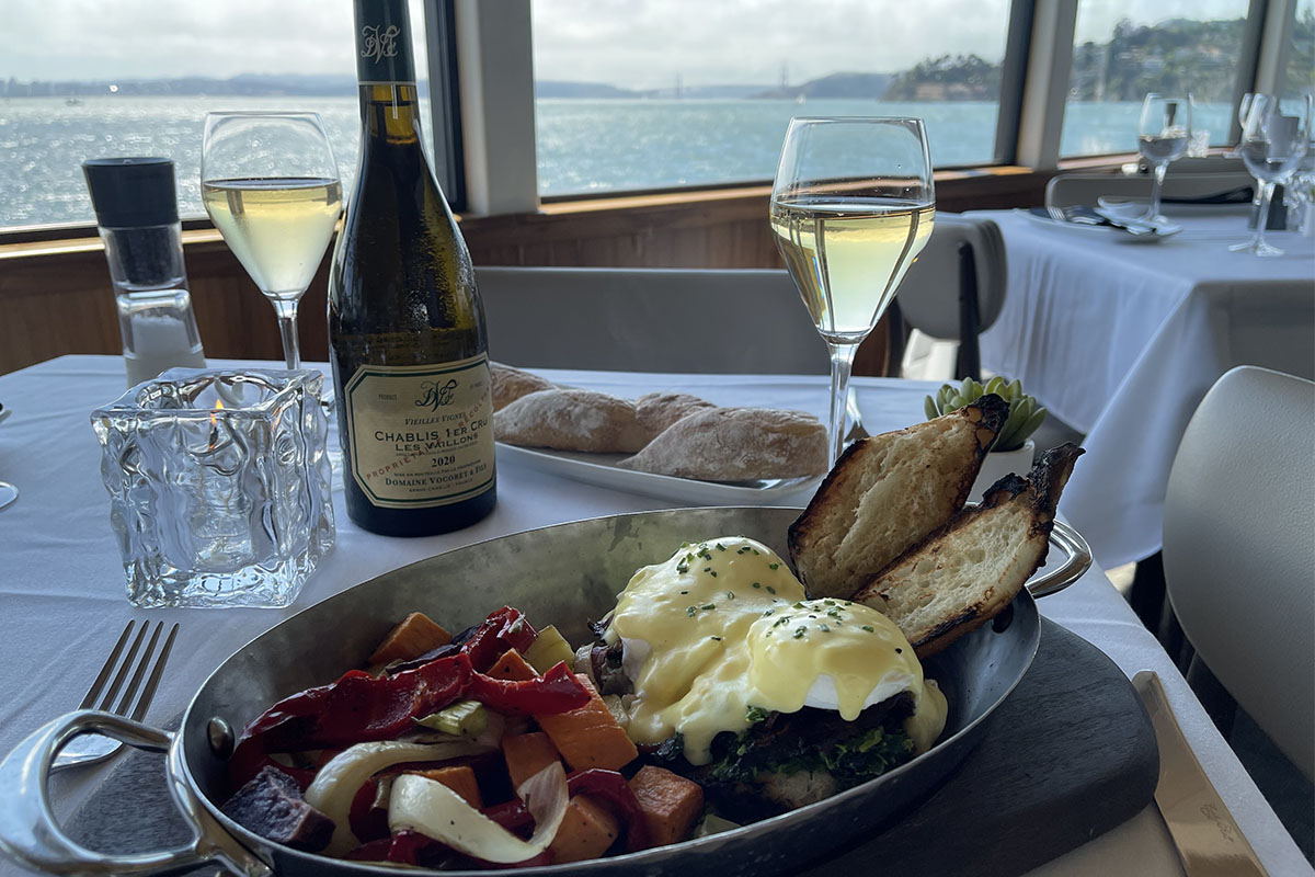 Eggs Benetict, Crab and Bacon Brunch